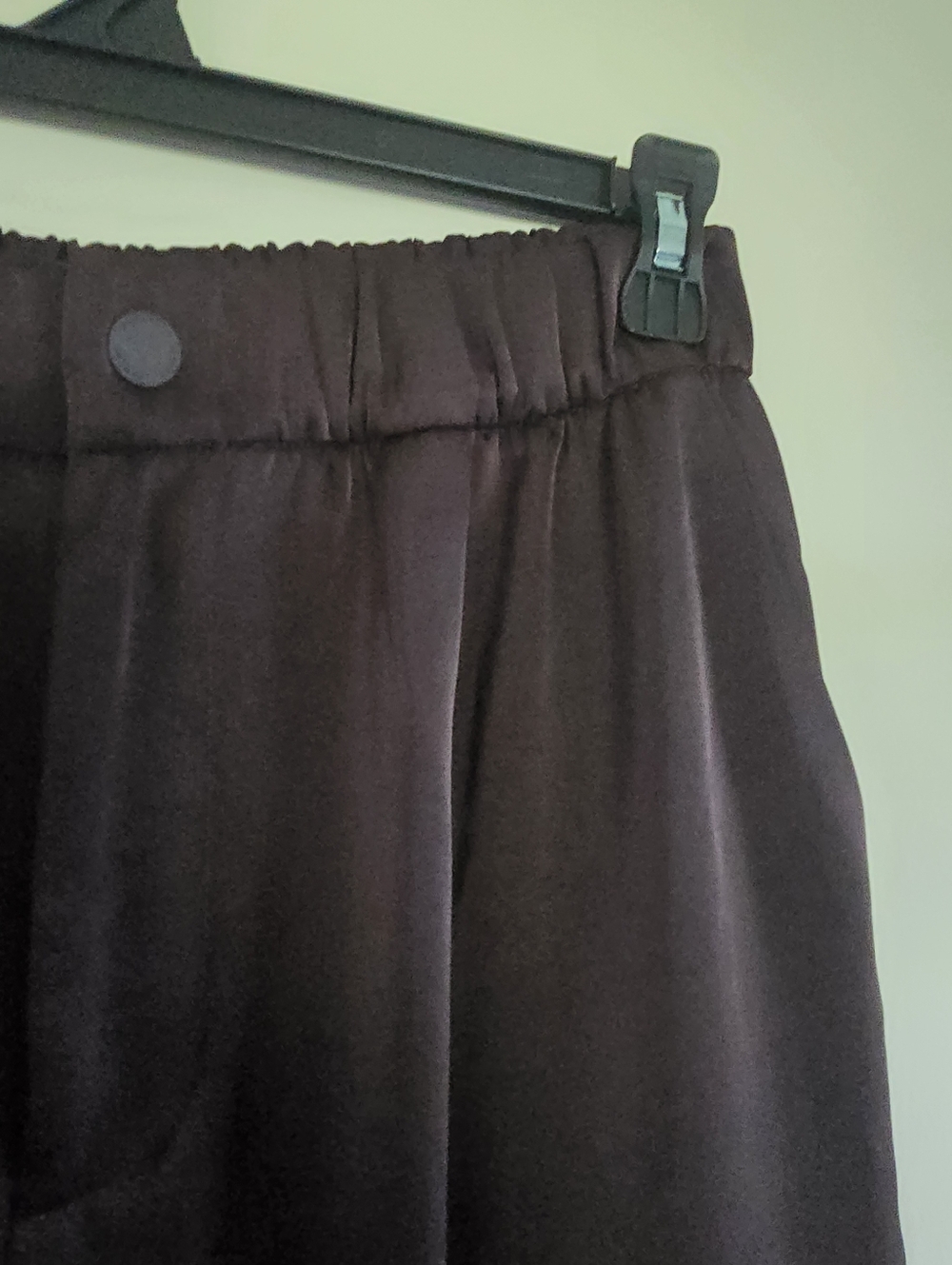 Varley Bryden 2.0 Wide Leg Pant 29.5 Semi Gloss Satin Brown Size Medium - Picture 9 of 16